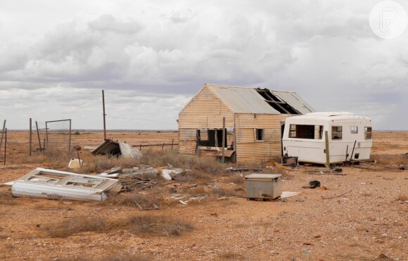 Cenário do filme 'The Rover, que está sendo rodado no deserto da Austrália