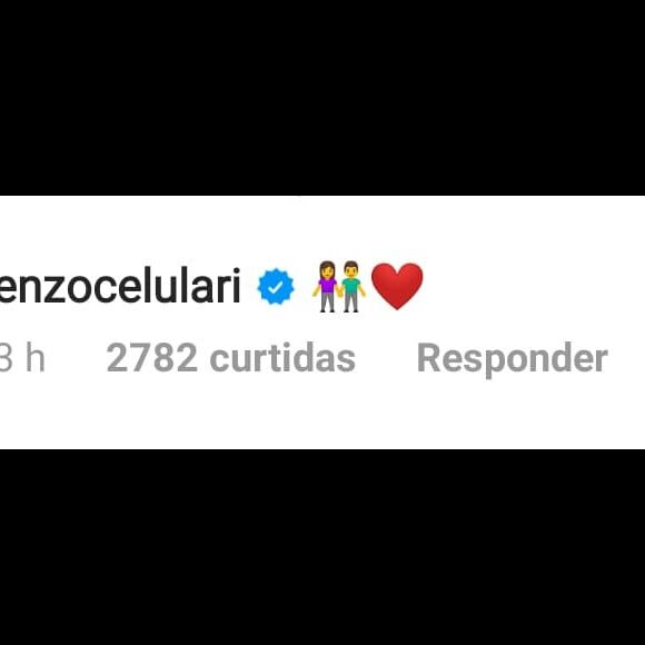 Enzo Celulari deixa comentário apaixonado em foto de Bruna Marquezine