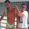 José Loreto brinca com sunga do Borat usada por Bruno Miranda no 'Amor & Sexo'