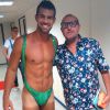 Bruno Miranda com Xico Sá nos bastidores do 'Amor & Sexo'