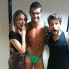 Bruno Miranda com Giovanna Ewbank e Bruno Gagliasso nos bastidores do 'Amor & Sexo'