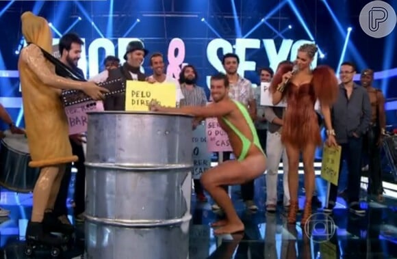 Bruno Miranda ganhou elogios ao fazer agachamento no palco do 'Amor & Sexo'