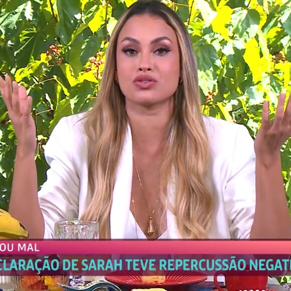 'BBB 21': Sarah justificou que a situação da pandemia estava melhor quando ela entrou no reality