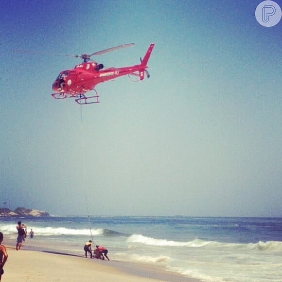 A atriz posta foto do resgate em seu instagram