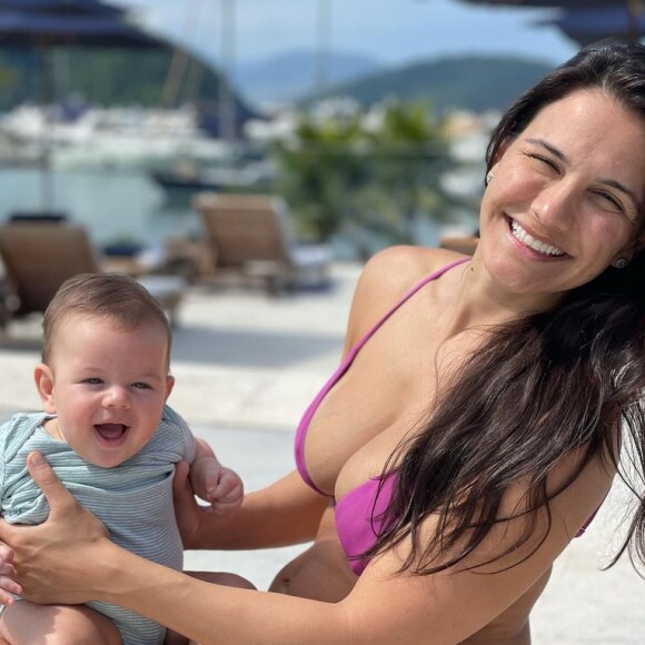 Sorriso do filho de Kyra Gracie roubou a cena: 'Sorrisão gostoso desse lindão'