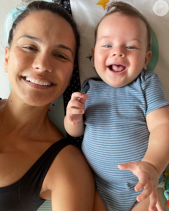 Kyra Gracie relatou futuro ciúme ao postar nova foto com o filho, Rayan: 'Já estou com ciúmes das futuras namoradas'