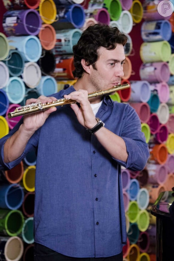 Gabriel Braga Nunes interpretou o flautista Laerte na novela 'Em Família'