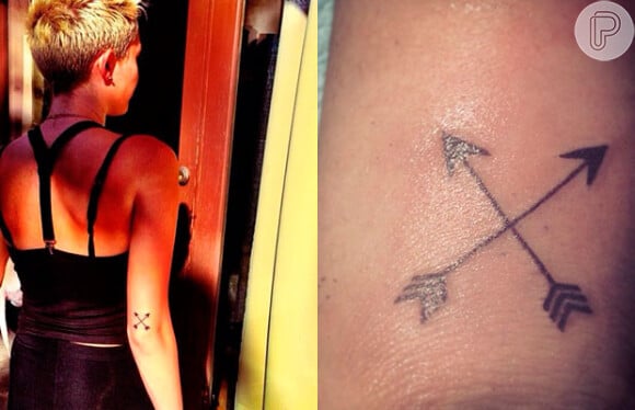 No dia 1º de fevereiro, Miley Cyrus postou no Instagram sua mais nova tatuagem, duas flechas cruzadas representando a amizade