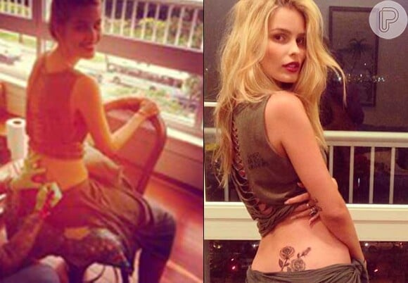 No dia 6 de março, a modelo Yasmin Brunet postou uma foto da nova tatuagem
