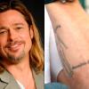 No braço esquerdo, Brad Pitt tem o desenho da múmia 'Oetzi'