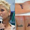 Xuxa tem tatuado nos pulsos o nome da mãe, Alda, e da filha, Sasha