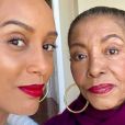 Tais Araújo aparece com a mãe, Dona Mercedes, em selfie após um ano sem se encontrarem