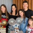 Mulher, Vera Viel, e filhas de Rodrigo Faro, Clara, Maria e Helena, testaram positivo para a Covid-19 após o apresentador