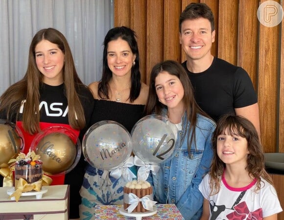 Mulher, Vera Viel, e filhas de Rodrigo Faro, Clara, Maria e Helena, testaram positivo para a Covid-19 após o apresentador