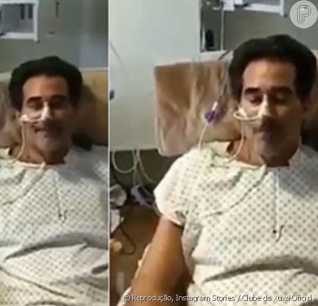 Luhanna Melloni alimenta Luciano Szafir pela primeira desde que ator saiu da intubação