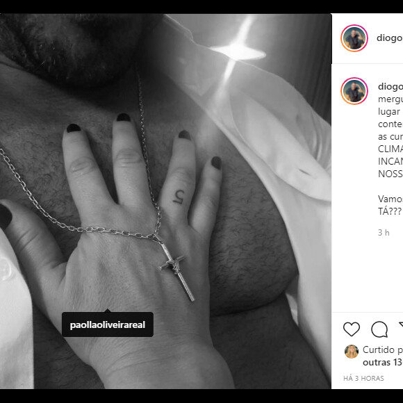 Diogo Nogueira marca Paolla Oliveira em post no Instagram