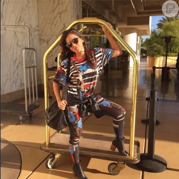 Depois de se apresentar no Grammy Latino 2014, realizado no MGM Grand Hotel, em Las Vegas, Anitta foi aproveitar uns dias de folga em Los Angeles, na Califórnia