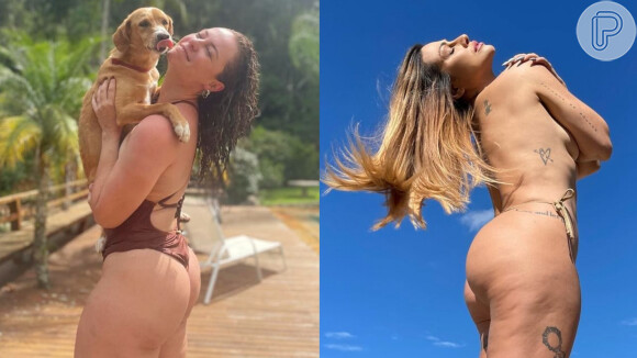 Corpo sem filtro de Paolla Oliveira e Cleo em fotos estimula mulheres nas redes sociais a se assumirem sem retoques