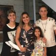 Walkyria Santos ao lado dos filhos, Lucas, Bruno e Maria Flor: ' Hoje faz sete dias que perdi meu anjo. Meu príncipe' 