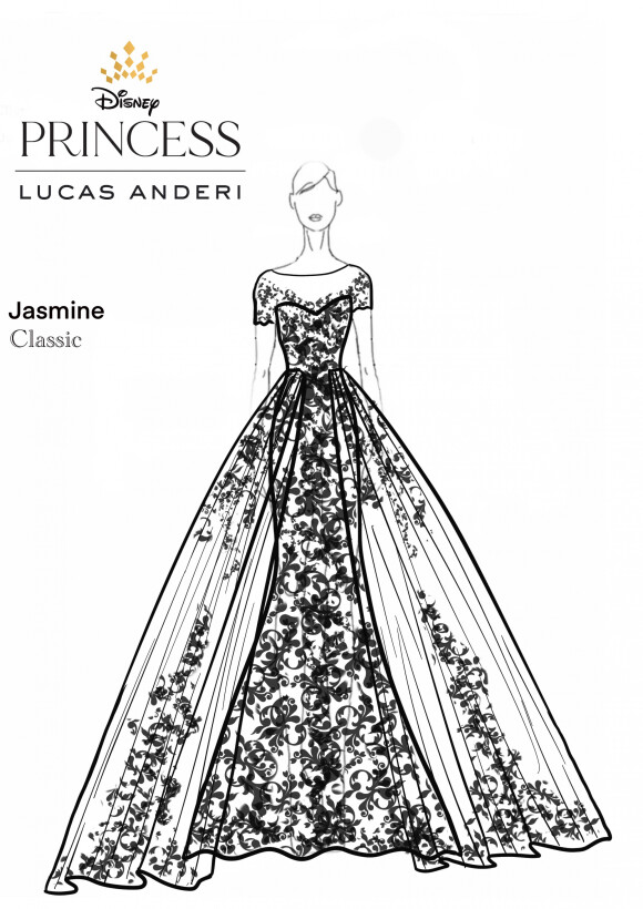 Vestido de noiva clássico inspirado na princesa Jasmine