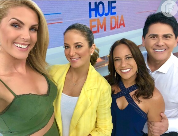 Ana Hickmann apresenta com Ticiane Pinheiro, Renata Alves e Cesar Filho o 'Hoje em Dia'