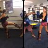 Grazi Massafera faz aulas de muay thai para manter a boa forma