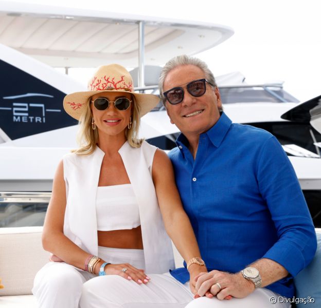 Roberto Justus e Ana Paula Siebert viajam para a frança para conhecer novo modelo de megaiate de luxo