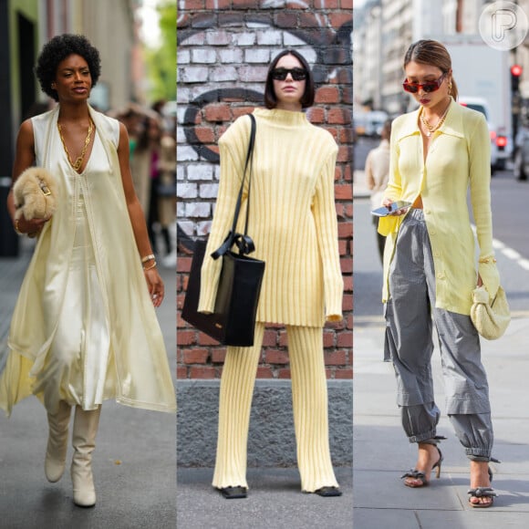 Butter yellow e mais cores do street style em Milão e Londres para usar em 2022 (ou antes!)