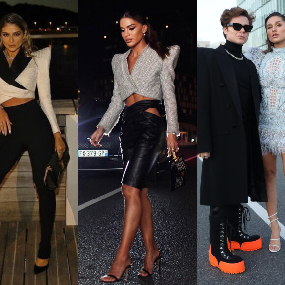 Famosos usam looks com ombreiras exuberantes