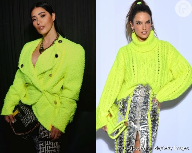 Neon é destaque em look de Simaria e Alessandra Ambrosio