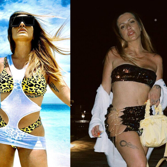 Moda praia com recortes: veja looks usados por Cleo em viagem