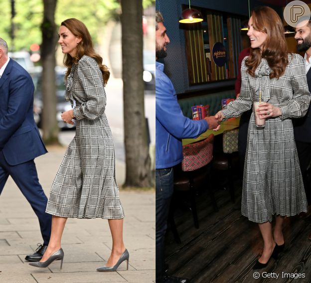 Kate Middleton usa vestido da Zara em janeiro de 2020 e repete peça nesta terça-feira (05)
