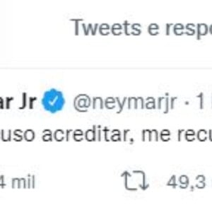 Neymar Jr posta no Twitter abalado com a morte de Marília Mendonça