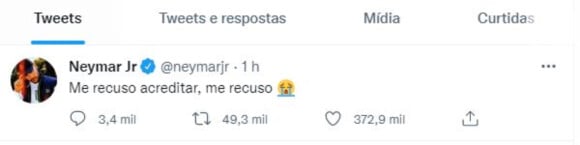 Neymar Jr posta no Twitter abalado com a morte de Marília Mendonça