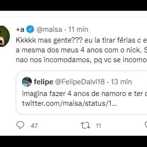 Seguidor critica Maisa por passar aniversário de namoro com a família