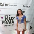 Camarote Rio Praia 2022: Giovanna Coimbra optou por um look brilhoso com transparência