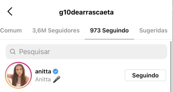 Anitta mostrou interesse pelo jogador do Flamengo na quarta-feira (24)