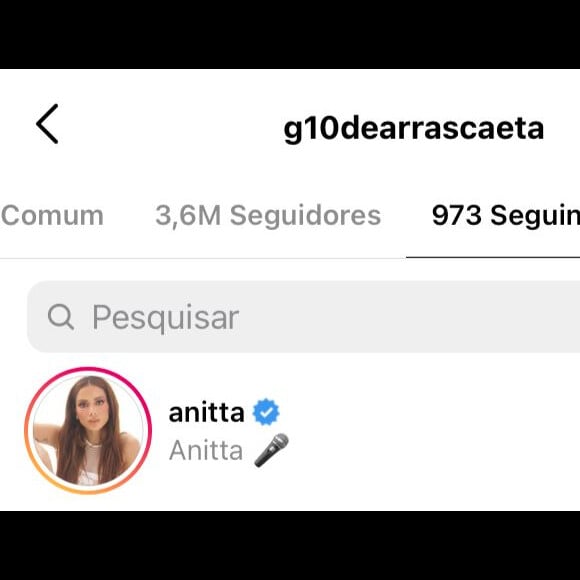 Anitta mostrou interesse pelo jogador do Flamengo na quarta-feira (24)