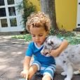 Biah Rodrigues mostrou que ela e o marido incluíram um cachorro na família recentemente, e Theo foi quem o batizou: 'Tatu'