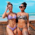 Biquíni das famosas: Virgínia Fonseca e a amiga Pamella Fuego posaram com estilos diferentes de beachwear