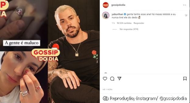 Yá Burihan explica anel igual ao de Viih Tube