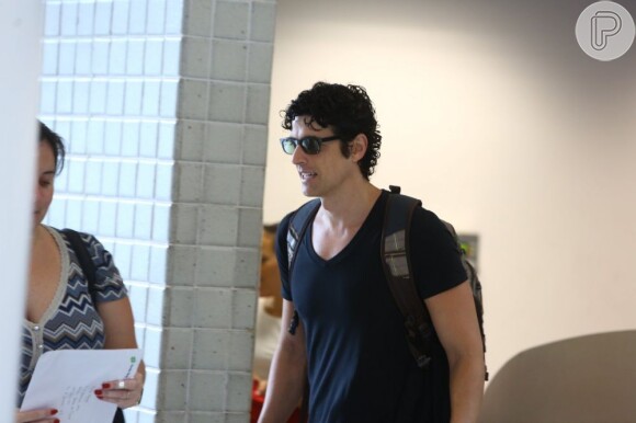 Reynaldo Gianecchini é visto no aeroporto Santos Dumont, no Rio de Janeiro, em 14 de março de 2013