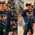 Sasha Meneghel e o marido, João Figueiredo, passaram a noite de Natal de pijamas da H&amp;M e meias, em ceia que reuniu Xuxa, Bruna Marquezine e as famílias em Orlando, na Flórida