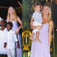 Bruno Gagliasso e Giovanna Ewbank passaram a virada do ano com os filhos e a família da atriz no Rio de Janeiro