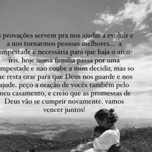 Gabi Brandt e Saulo Poncio anunciaram o término no dia 25 de dezembro