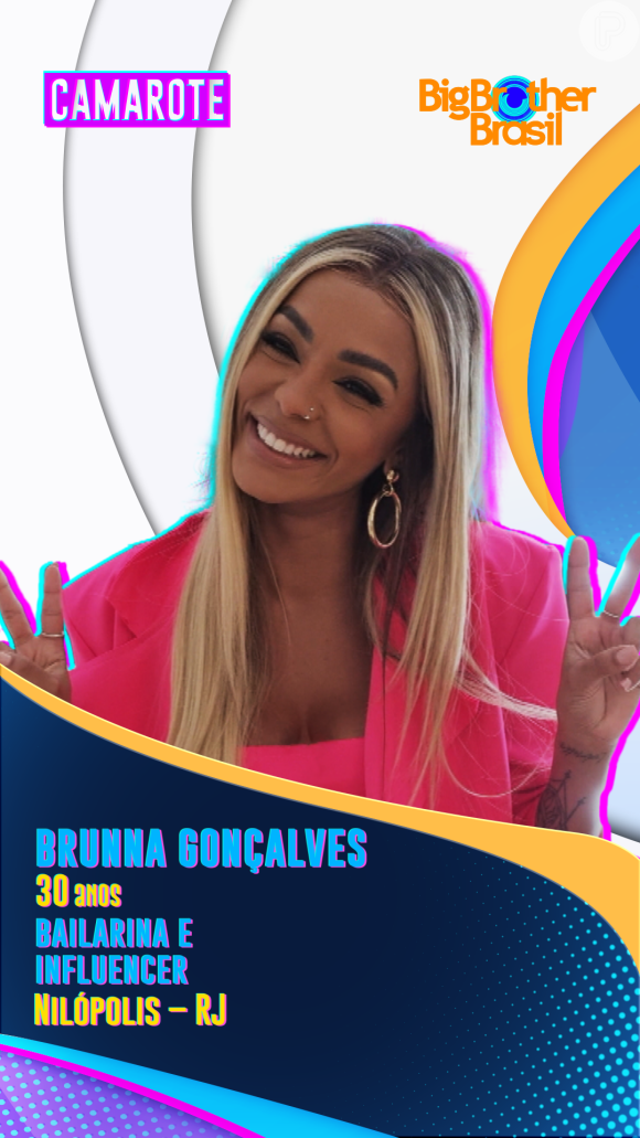 Brunna Gonçalves é participante do grupo Camarote no 'BBB 22'