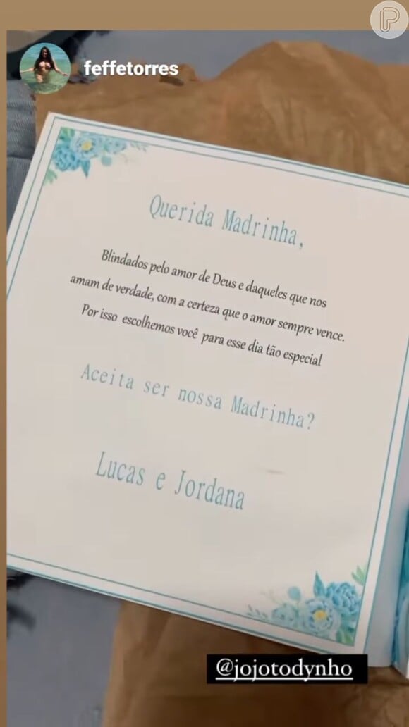 Casamento de Jojo Todynho: padrinhos mostraram o convite personalizado