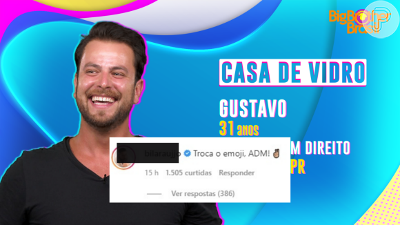 'BBB 22': Gustavo, da Casa de Vidro, escolheu emoji para as redes sociais, mas acabou sendo a mesma figura do ex-BBB 21