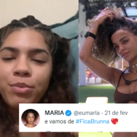 'BBB 22': Maria rebate críticas por torcida para Brunna Gonçalves no Paredão. 'Não sei qual surpresa'