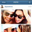 Fernanda Paes Leme publicou uma foto ao lado de Bruno Martins quando a informação de que estava namorando vazou na imprensa, em 25 de outubro de 2012